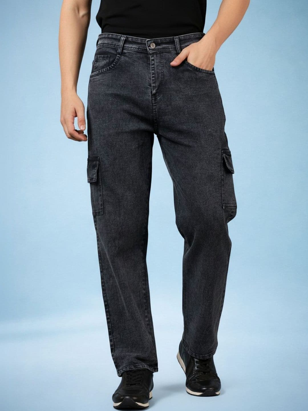 Kook N Keech Men Classic Mid-Rise Light Fade Stretchable Jeans - view 1