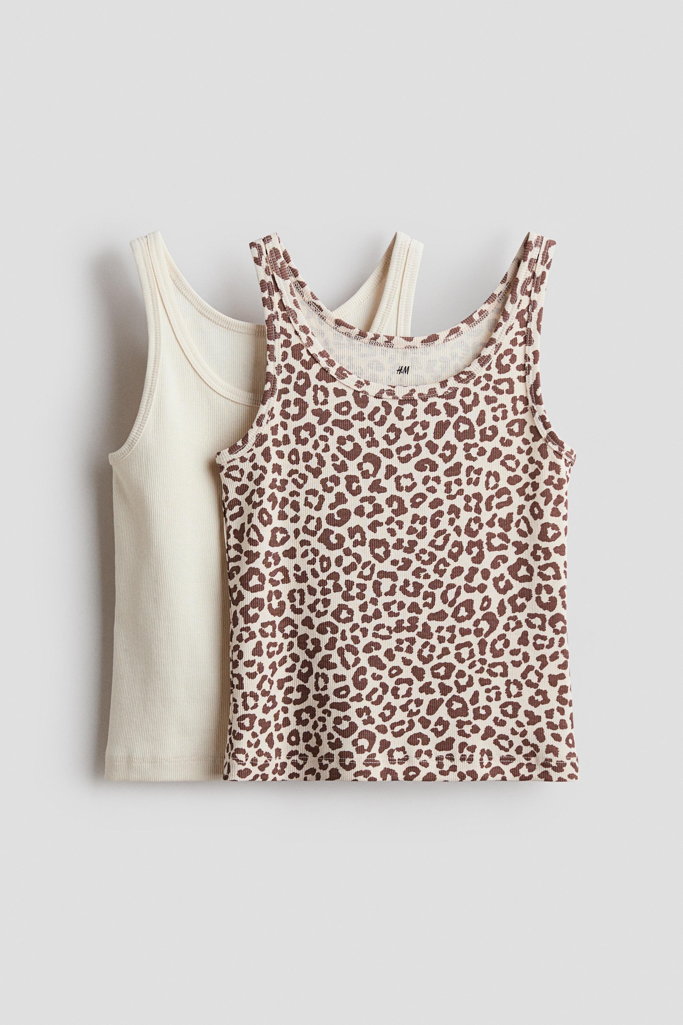 H&M 2-Pack Ribbed Vest Tops - view 1