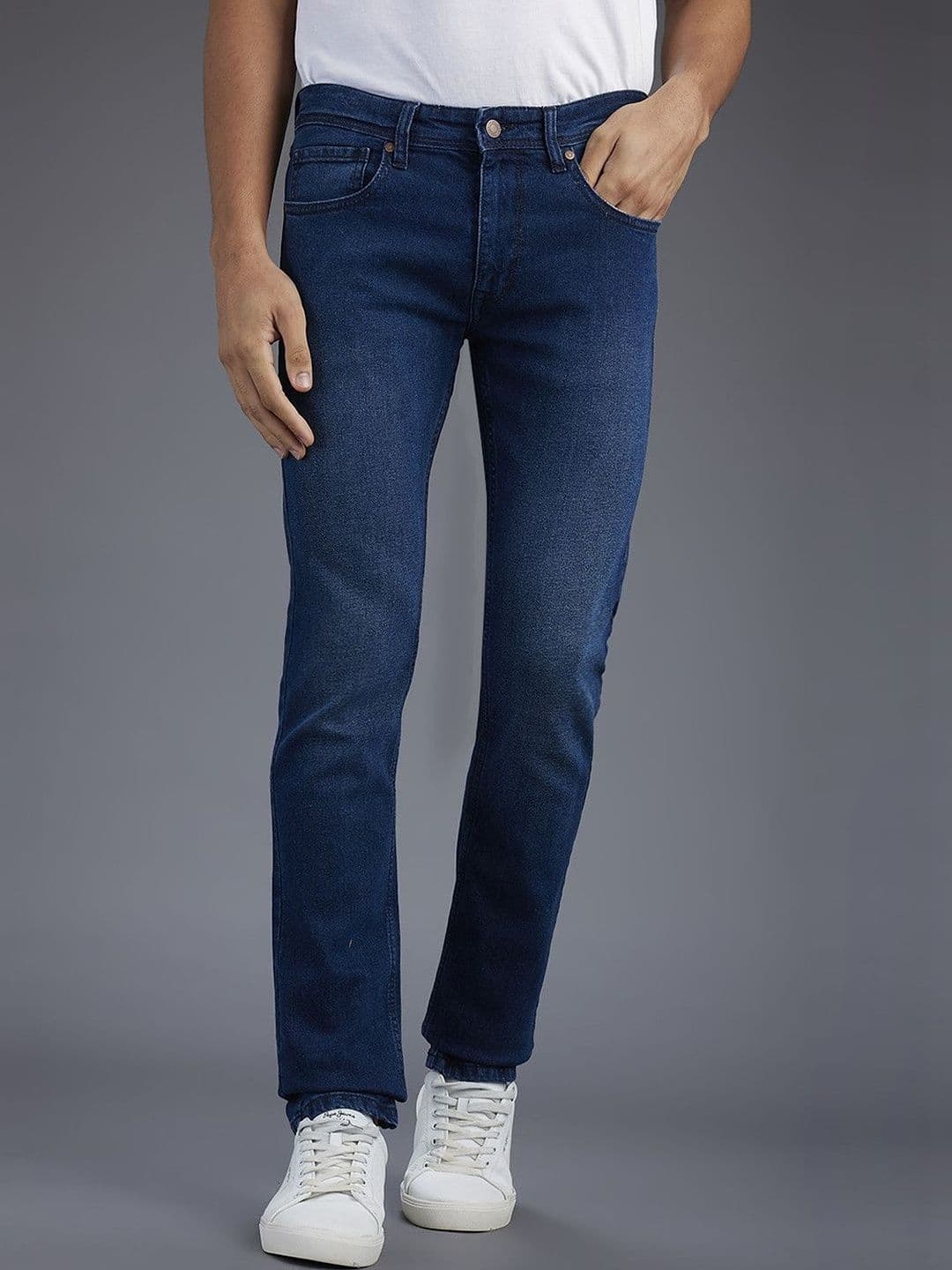 Pepe Jeans Men Vapour Slim Fit Mid-Rise Light Fade Stretchable Jeans - view 1