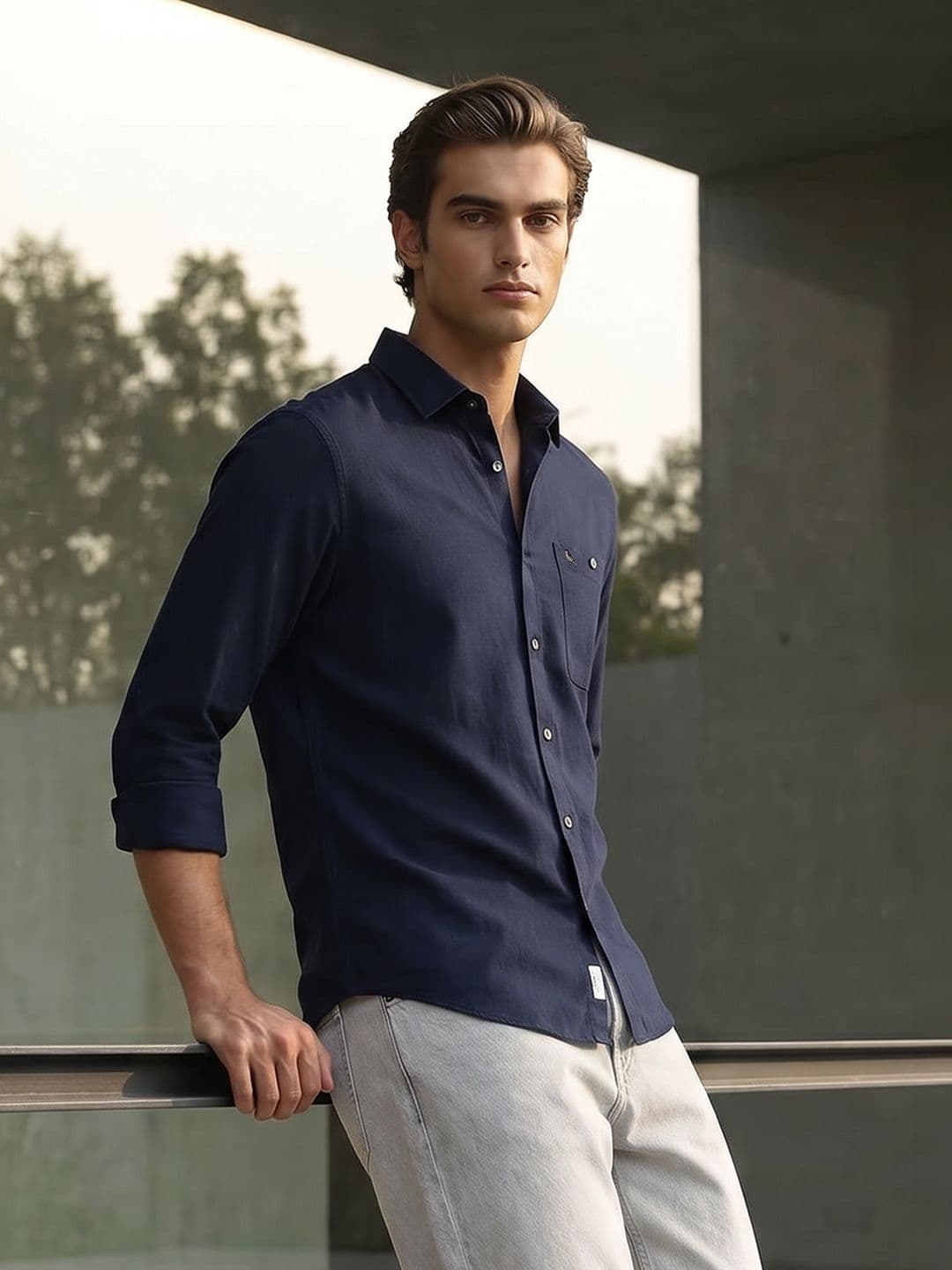 Mr Bowerbird Pure Cotton Tailored Fit Casual Shirt - view 1