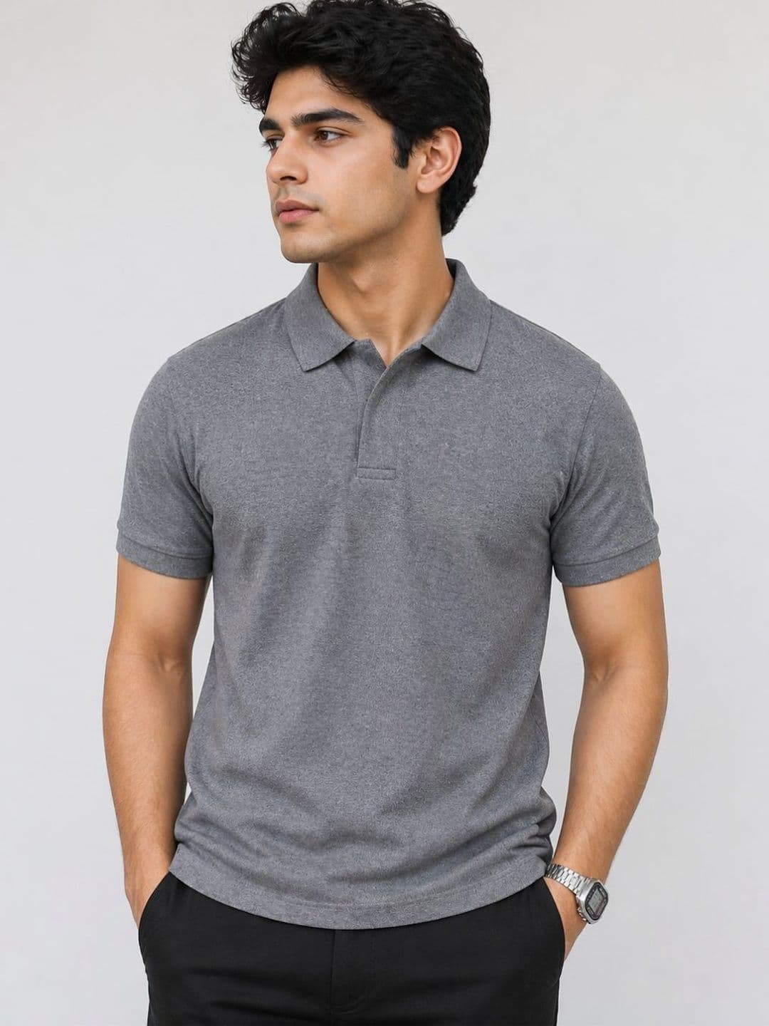 Crazybee Tshirt Men Polo Collar T-shirt - view 1