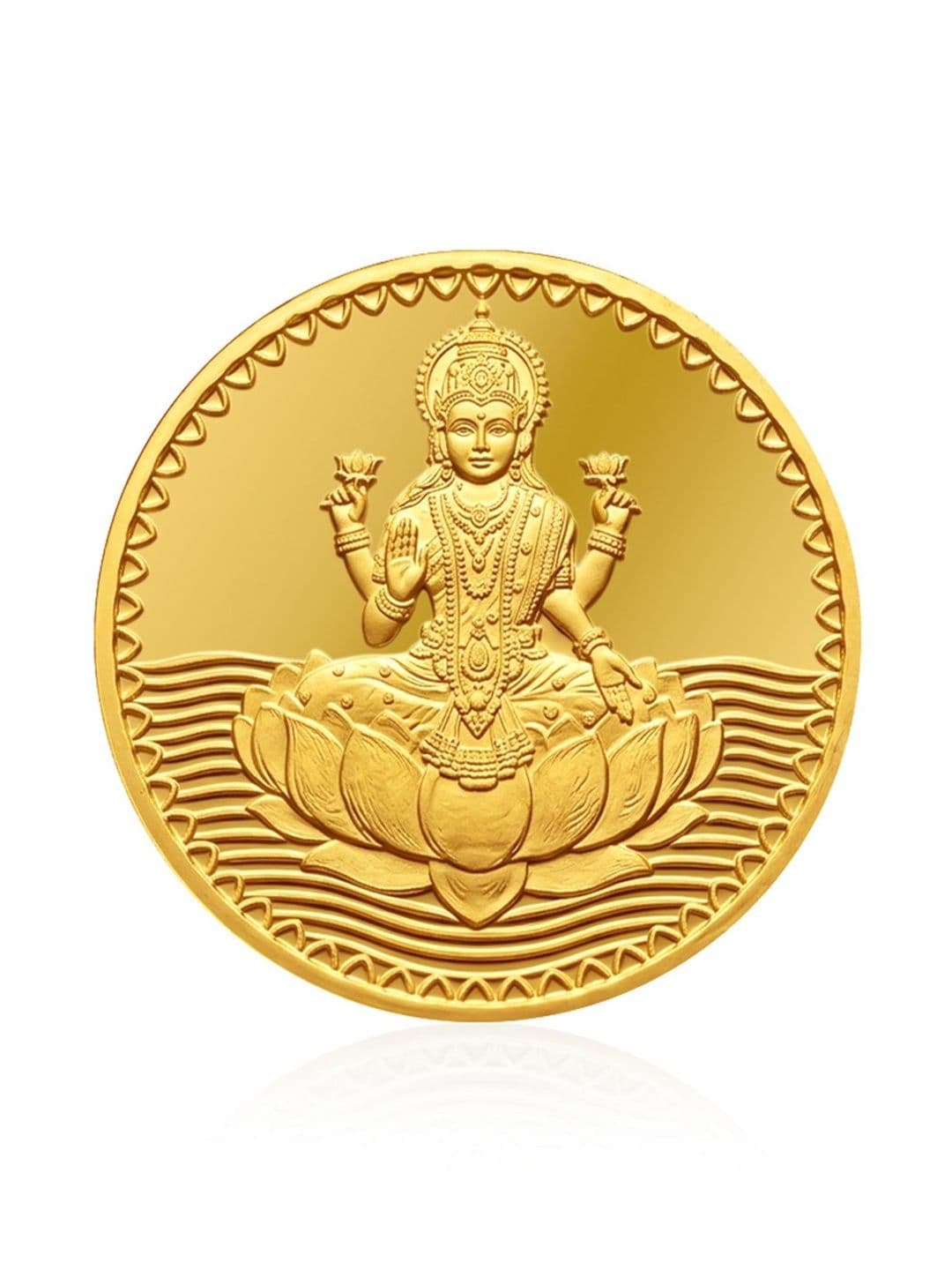 PMJ Jewels Goddess Lakshmi 24 KT (999.9) Gold Coin - 0.500 g - view 1