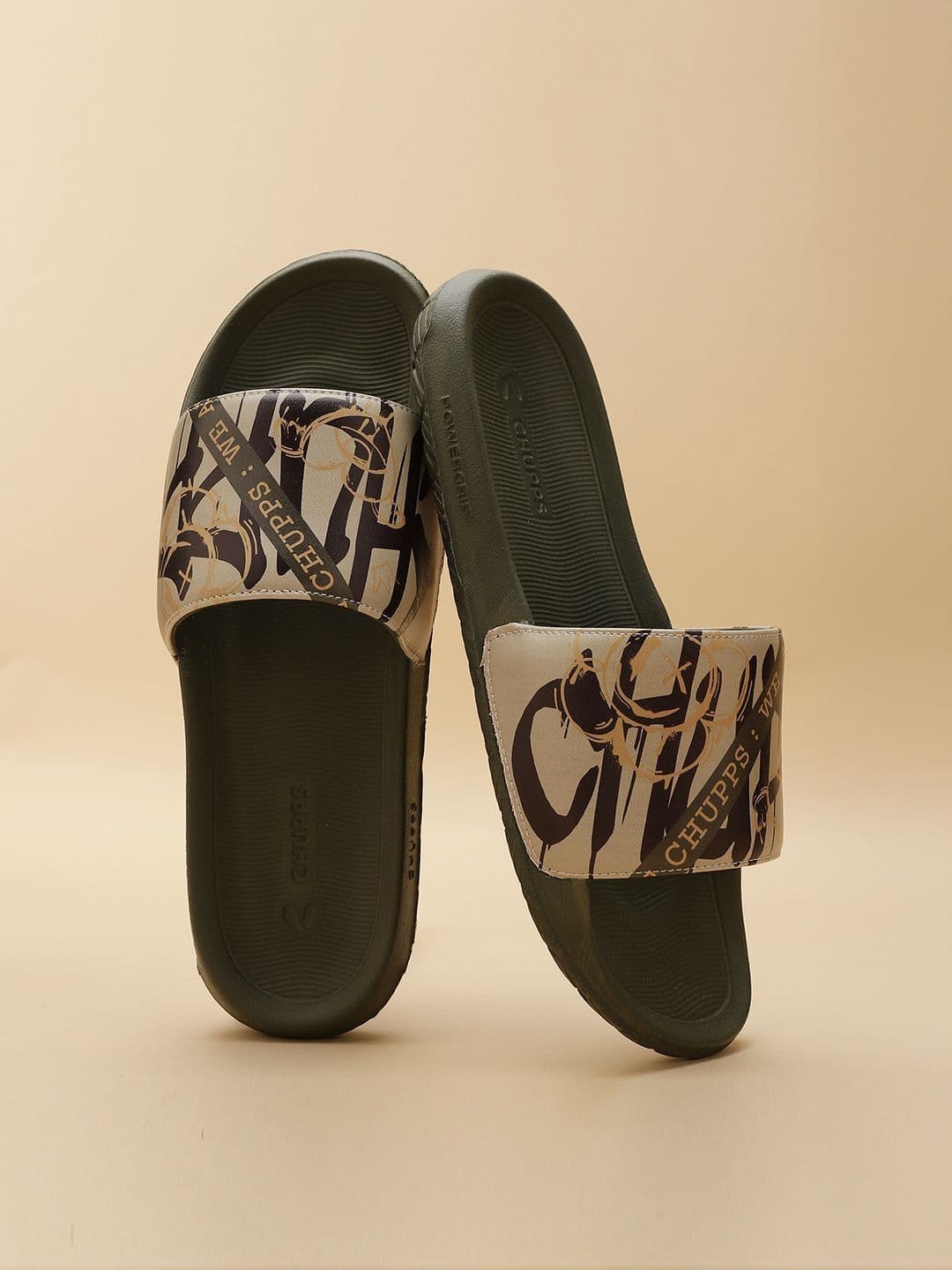 CHUPPS Men Olive Rogue Airsoft Orthopedic Sliders - view 1