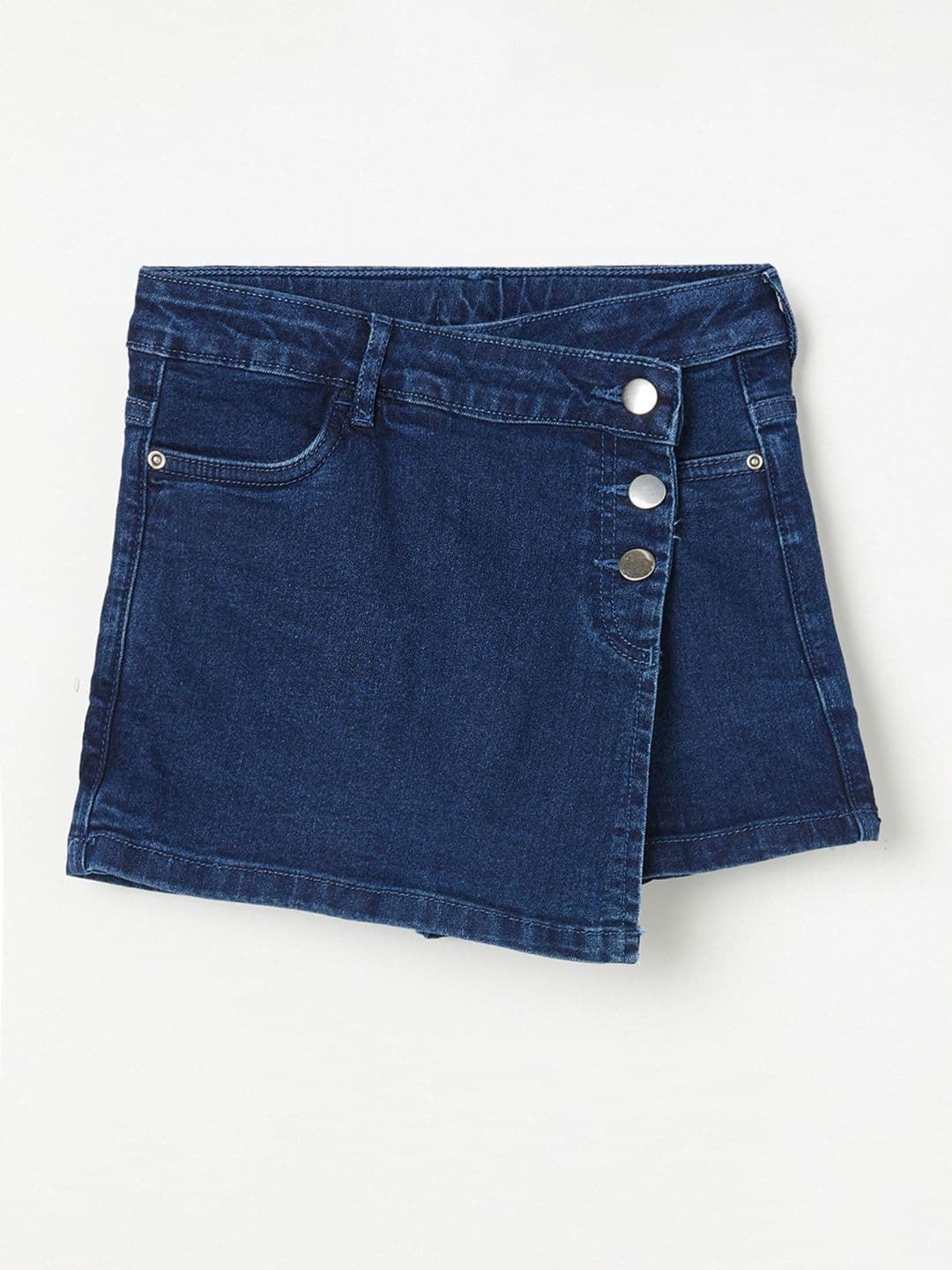 Fame Forever by Lifestyle Girls Cotton Blend Mini Wrap Skirt - view 1