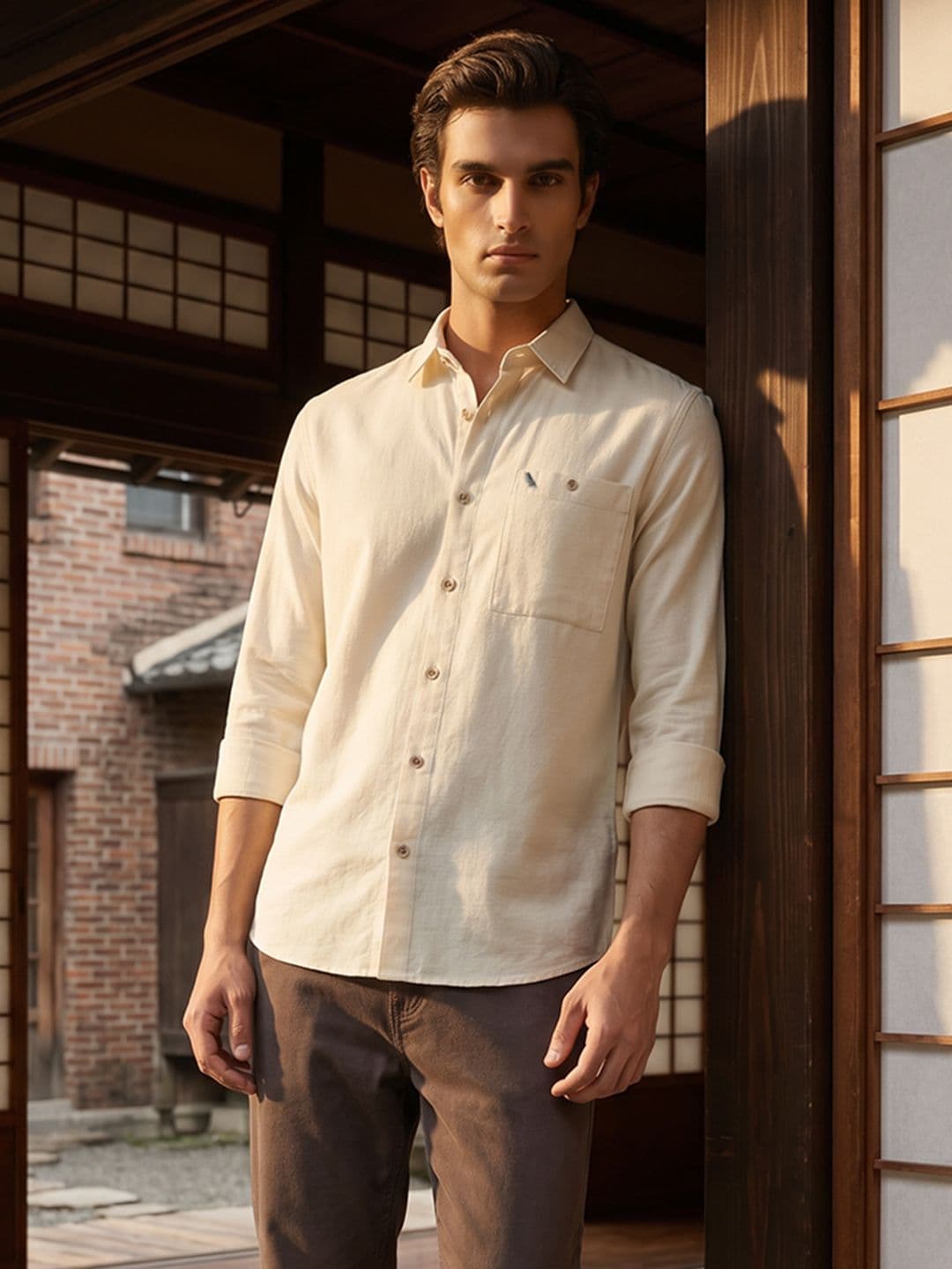 Mr Bowerbird Pure Cotton Tailored Fit Casual Shirt - view 1