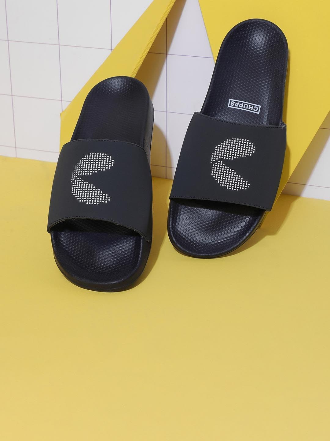 CHUPPS Men Navy Dot Fusion Ergo-X Orthopedic Sliders - view 1