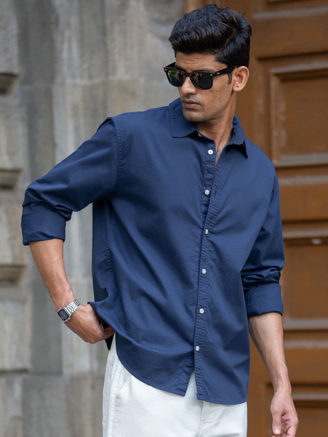 Powerlook Blue Washed Shirts - view 1