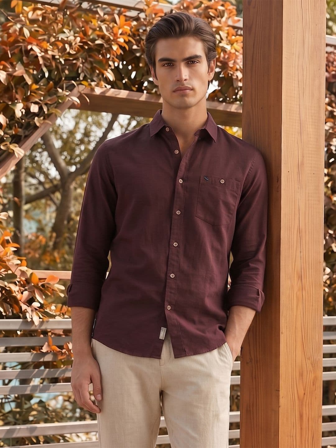 Mr Bowerbird Tailored Fit Pure Cotton Casual Shirt - view 1
