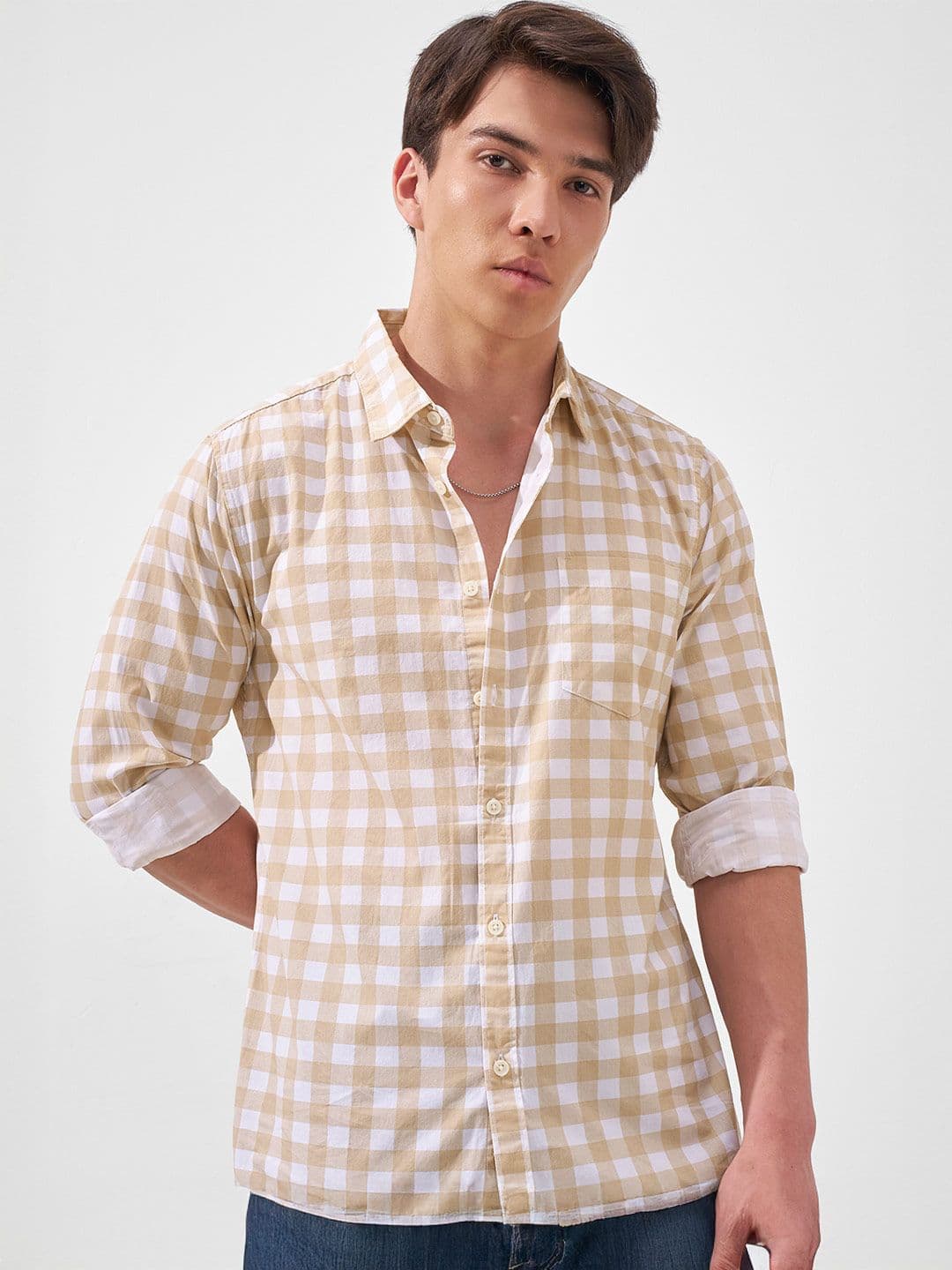 HIGHLANDER Checked Slim Fit Shirt - view 1