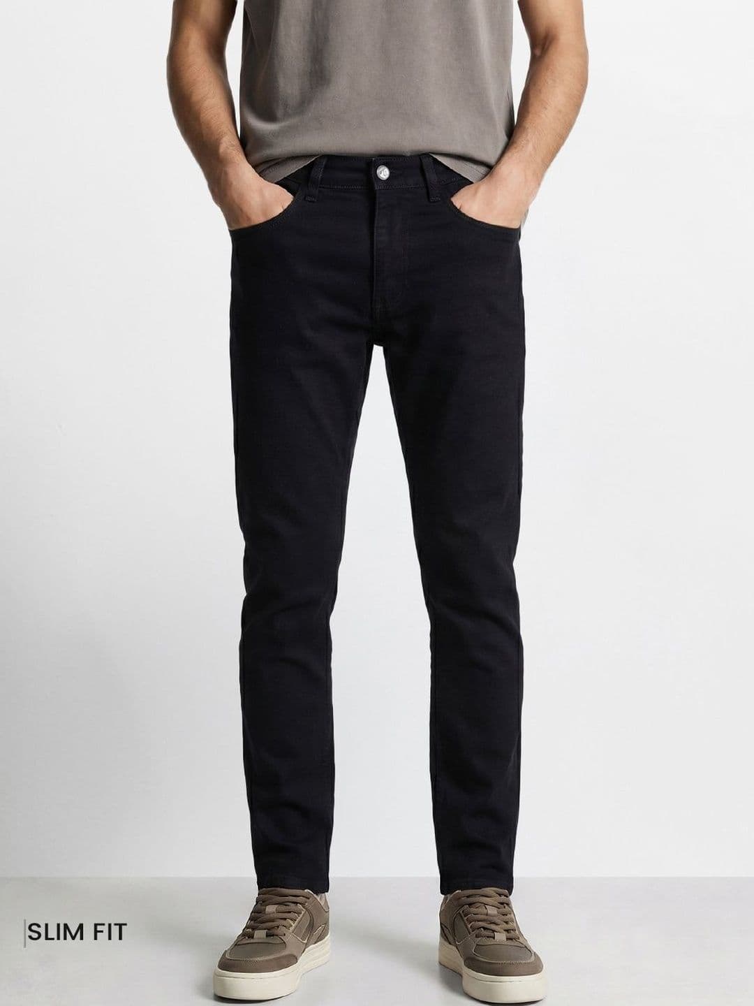 The Indian Garage Co Men Slim Fit Mid-Rise Stretchable Jeans - view 1