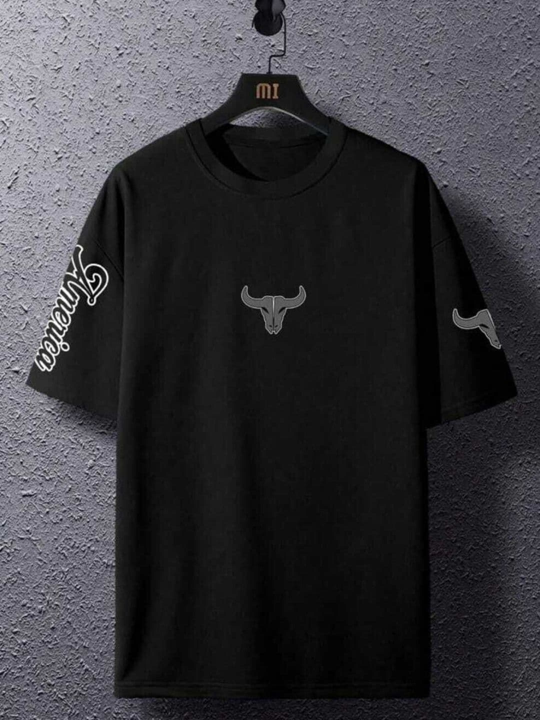 LazyGreg Men Typography Printed Drop-Shoulder Sleeves Pure Cotton T-shirt - view 1