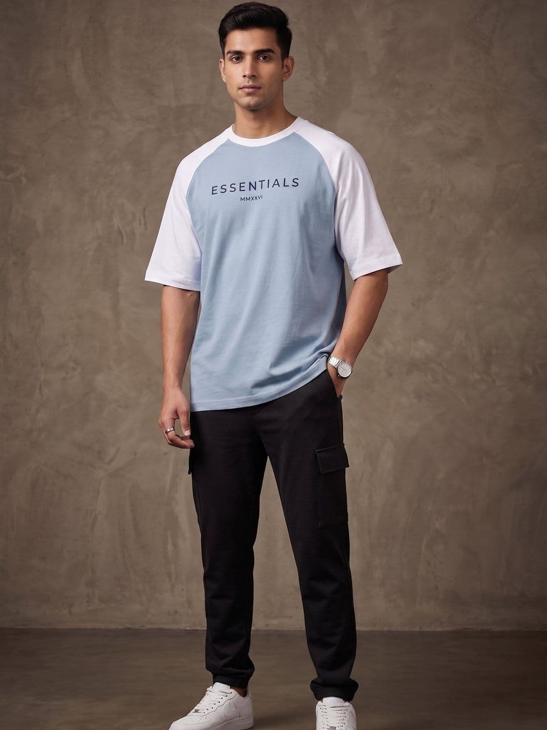 Mast & Harbour Men Typography Colourblocked T-shirt - view 1