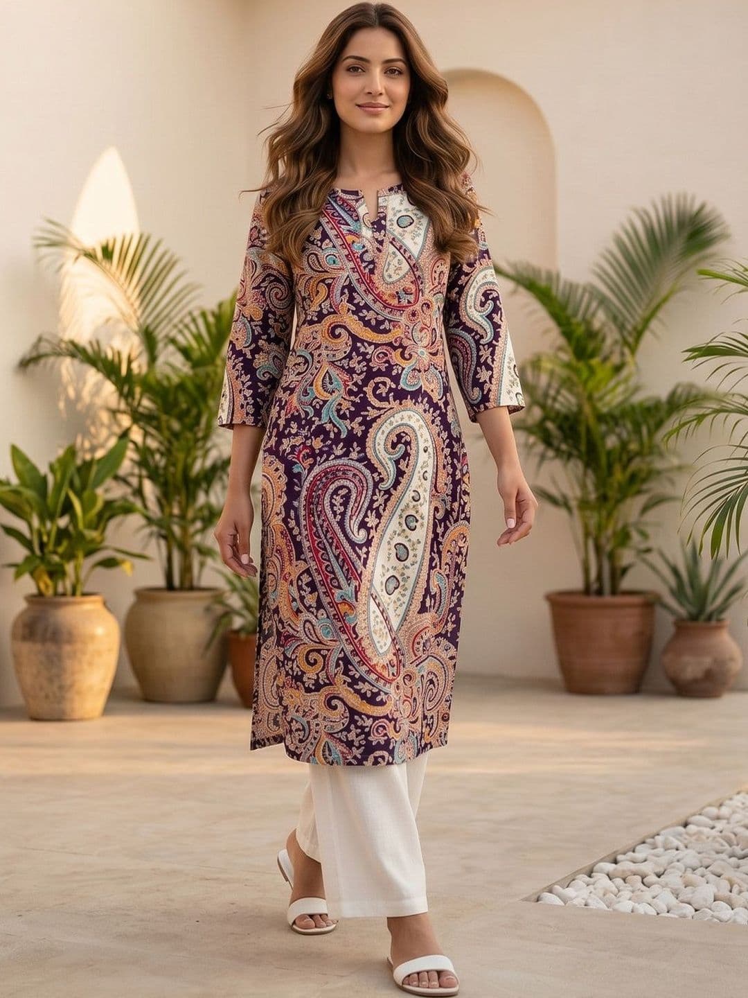 Varanga Women Paisley Printed Kurta - view 1