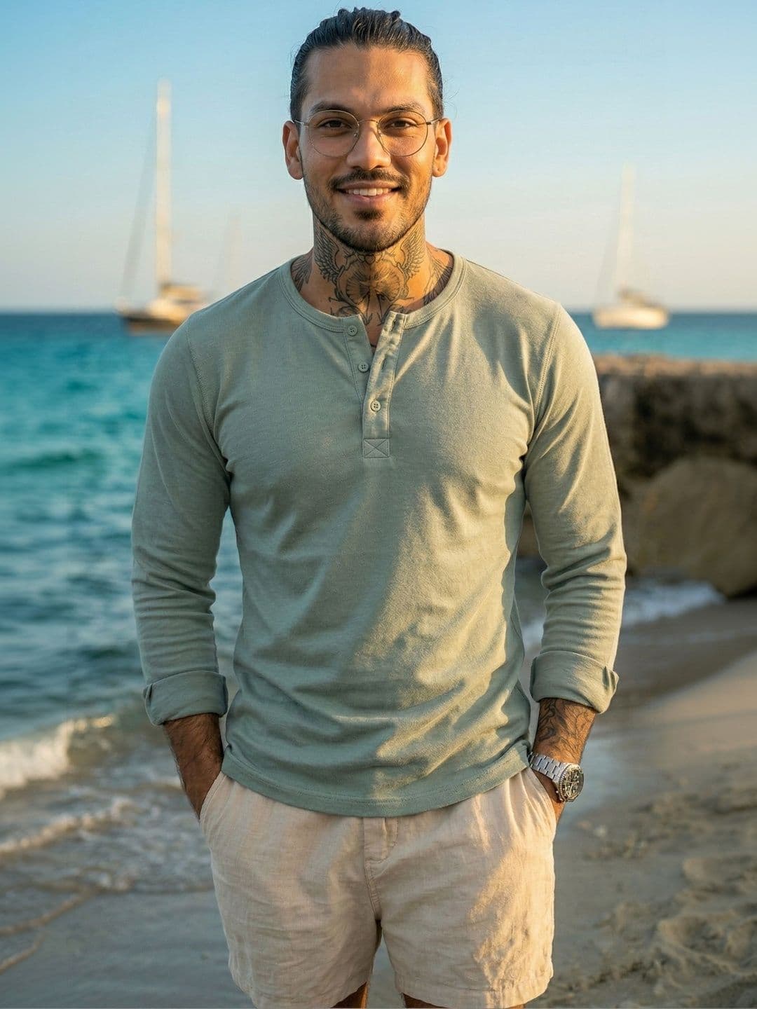 LEON Men Henley Neck T-shirt - view 1