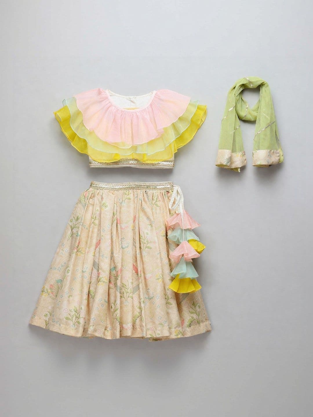 The Little Tales Girls Ready to Wear Lehenga & Blouse With Dupatta - view 1