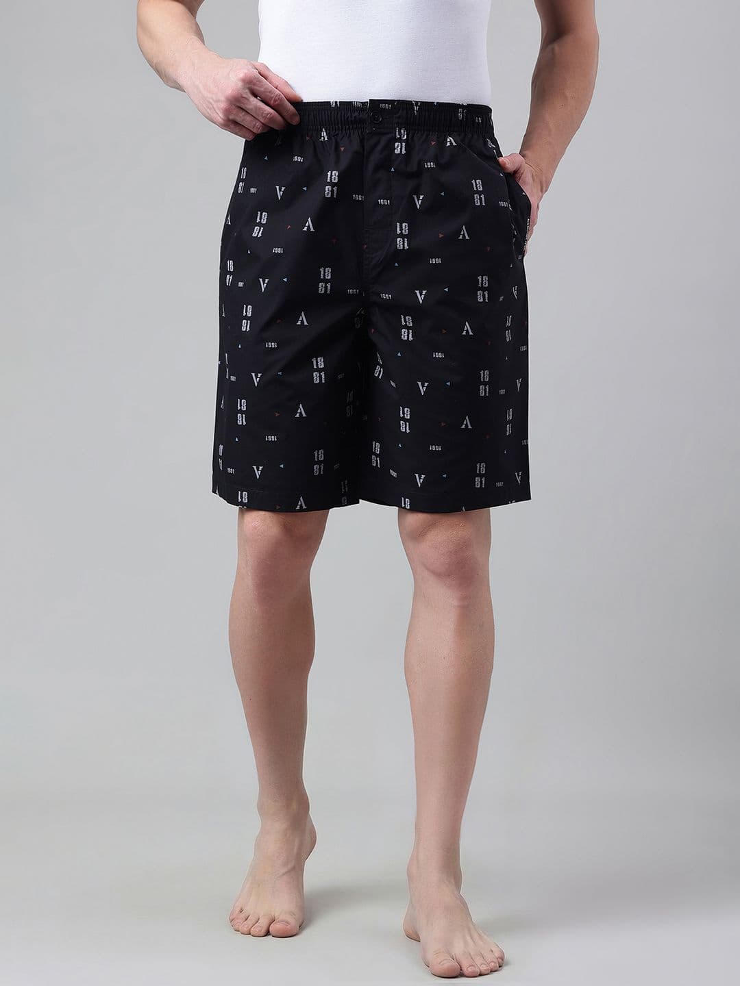 Van Heusen Innerwear Men Graphic Printed Cotton Lounge Shorts - view 1