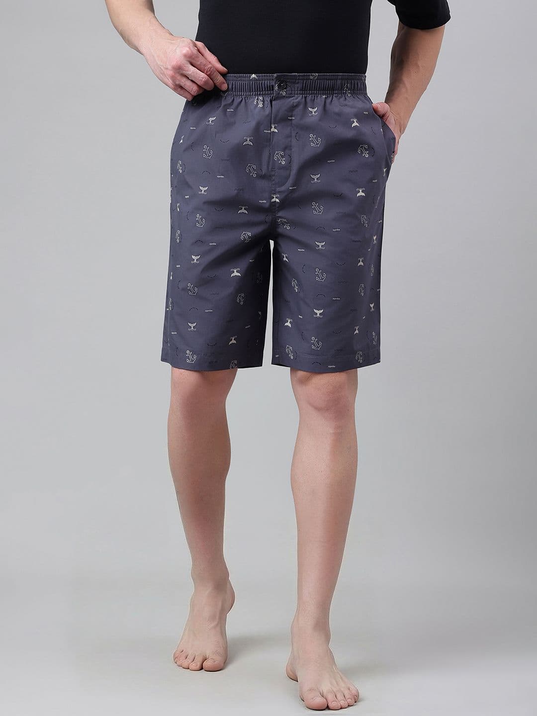 Van Heusen Innerwear Men Conversational Printed Regular Fit Bermuda Lounge Shorts - view 1