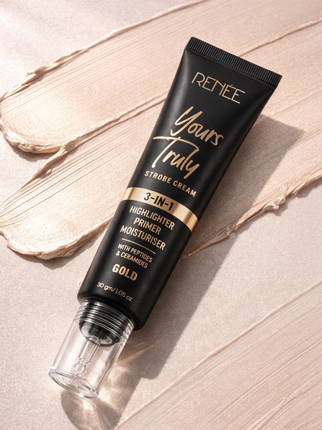 Renee Yours Truly Multipurpose Strobe Cream For Face - Gold 3-In-1 Non Sticky - 30g - view 1