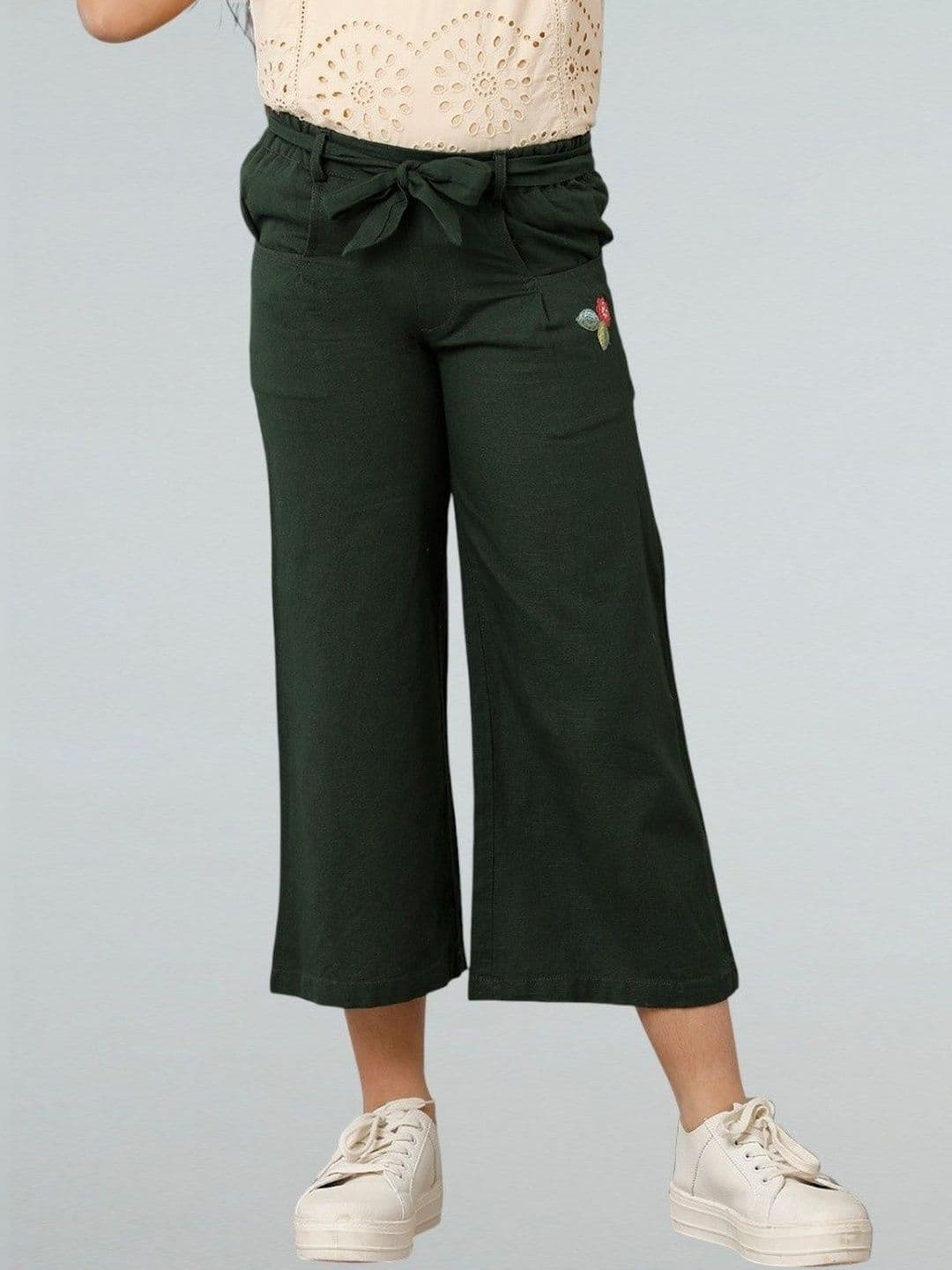 UNDER FOURTEEN ONLY Girls Embroidered Palazzos - view 1