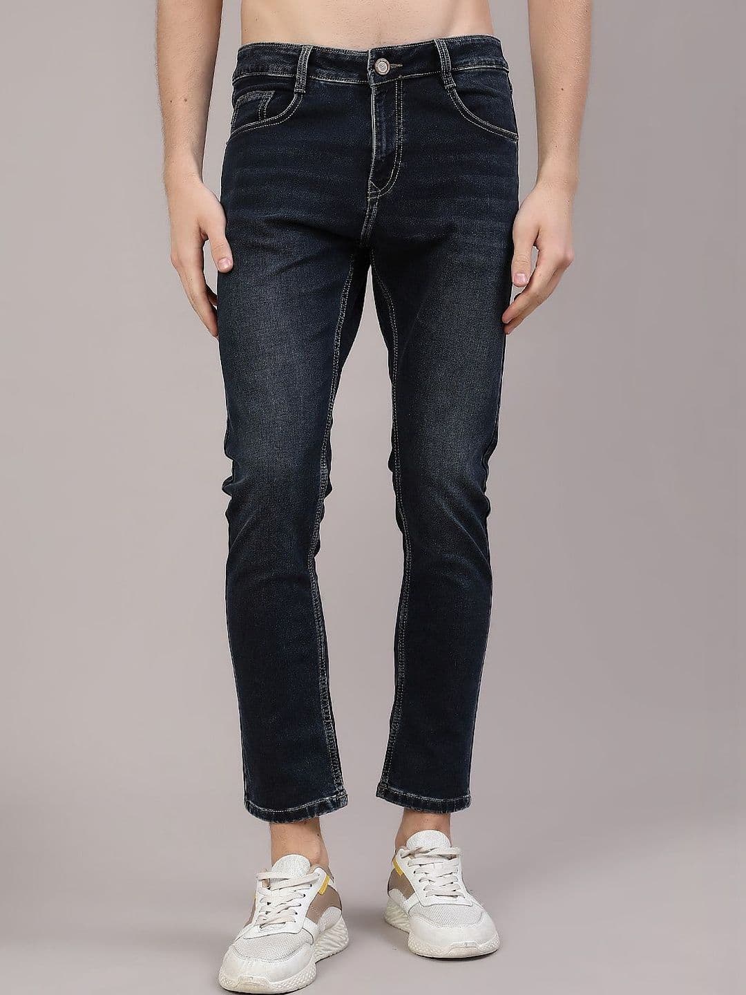 V-Mart Men Skinny Fit Mid-Rise Stretchable Jeans - view 1