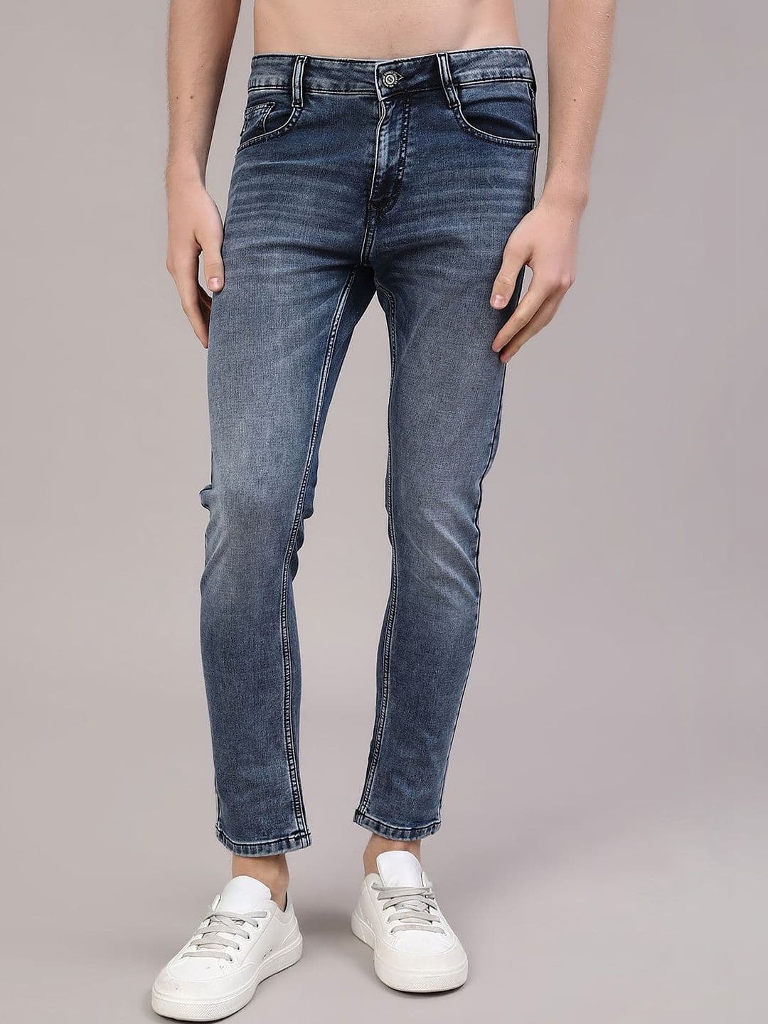 V-Mart Men Skinny Fit Mid-Rise Stretchable Jeans - view 1