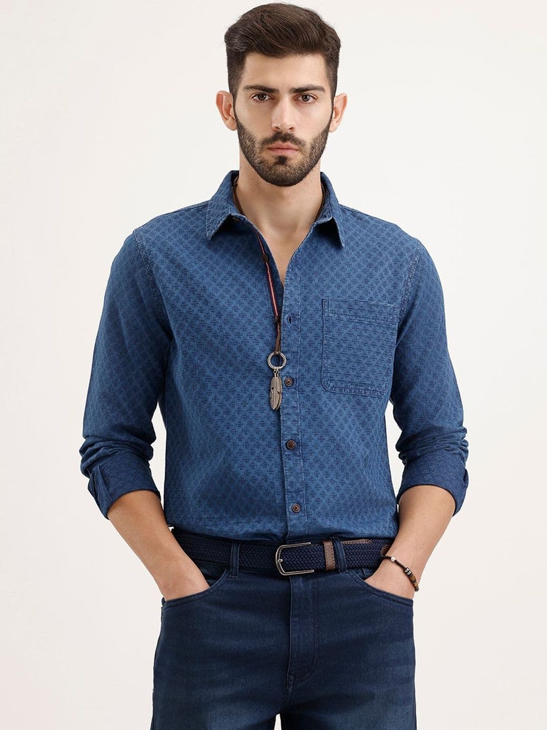 WROGN Men Slim Fit Casual Shirt - view 1
