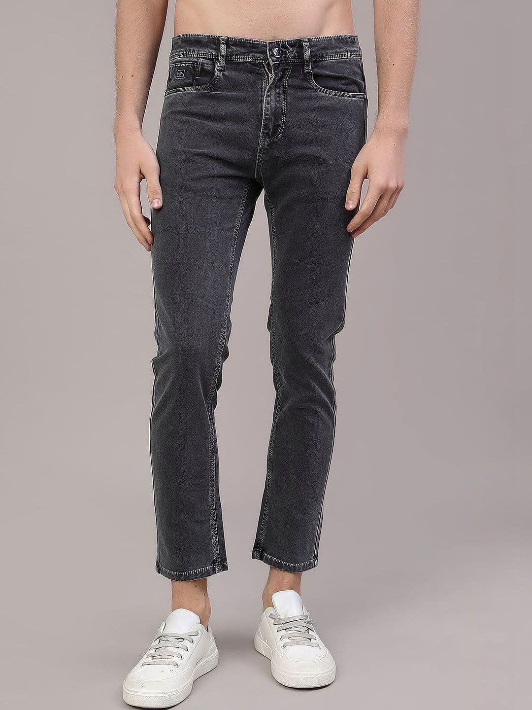 V-Mart Men Slim Fit Mid-Rise Stretchable Jeans - view 1