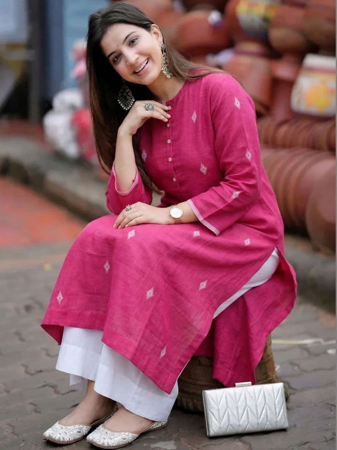 Aaghnya Women Printed Regular Kurta with Palazzos - view 1
