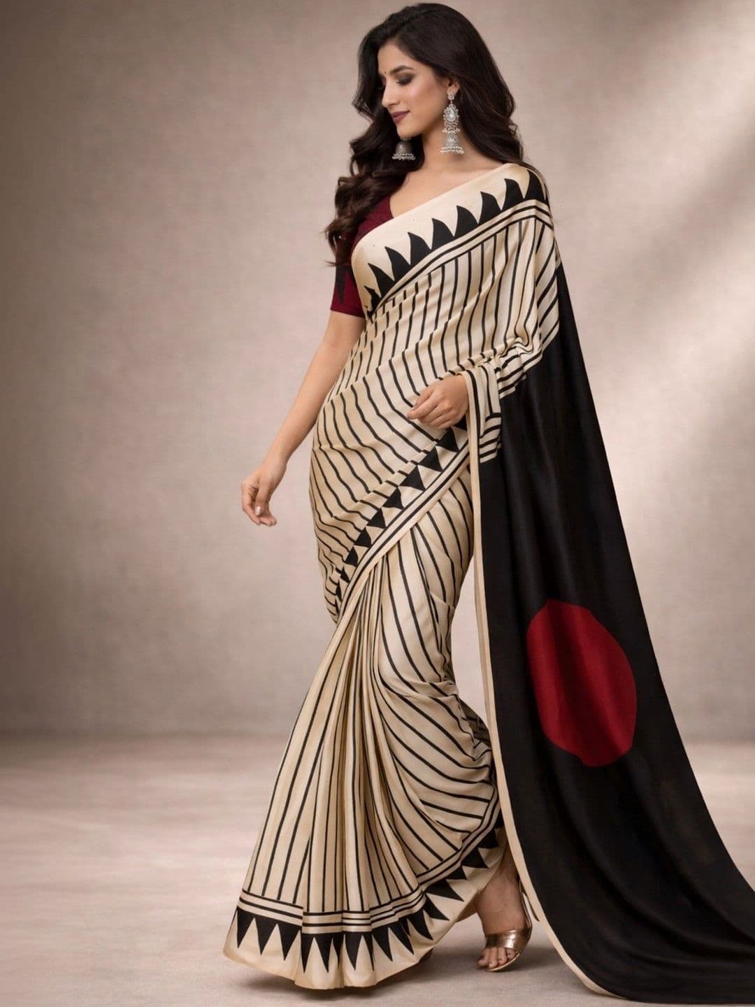 priyashi Floral Poly Chiffon Saree - view 1