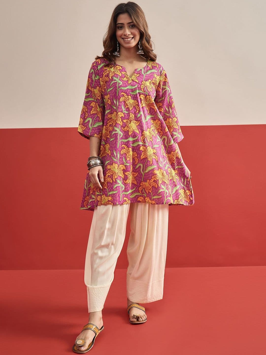 InWeave Women Pure Cotton Kurta with Salwar - view 1