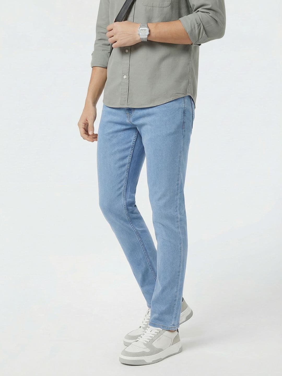 WROGN Men Slim Fit Mid-Rise Stretchable Jeans