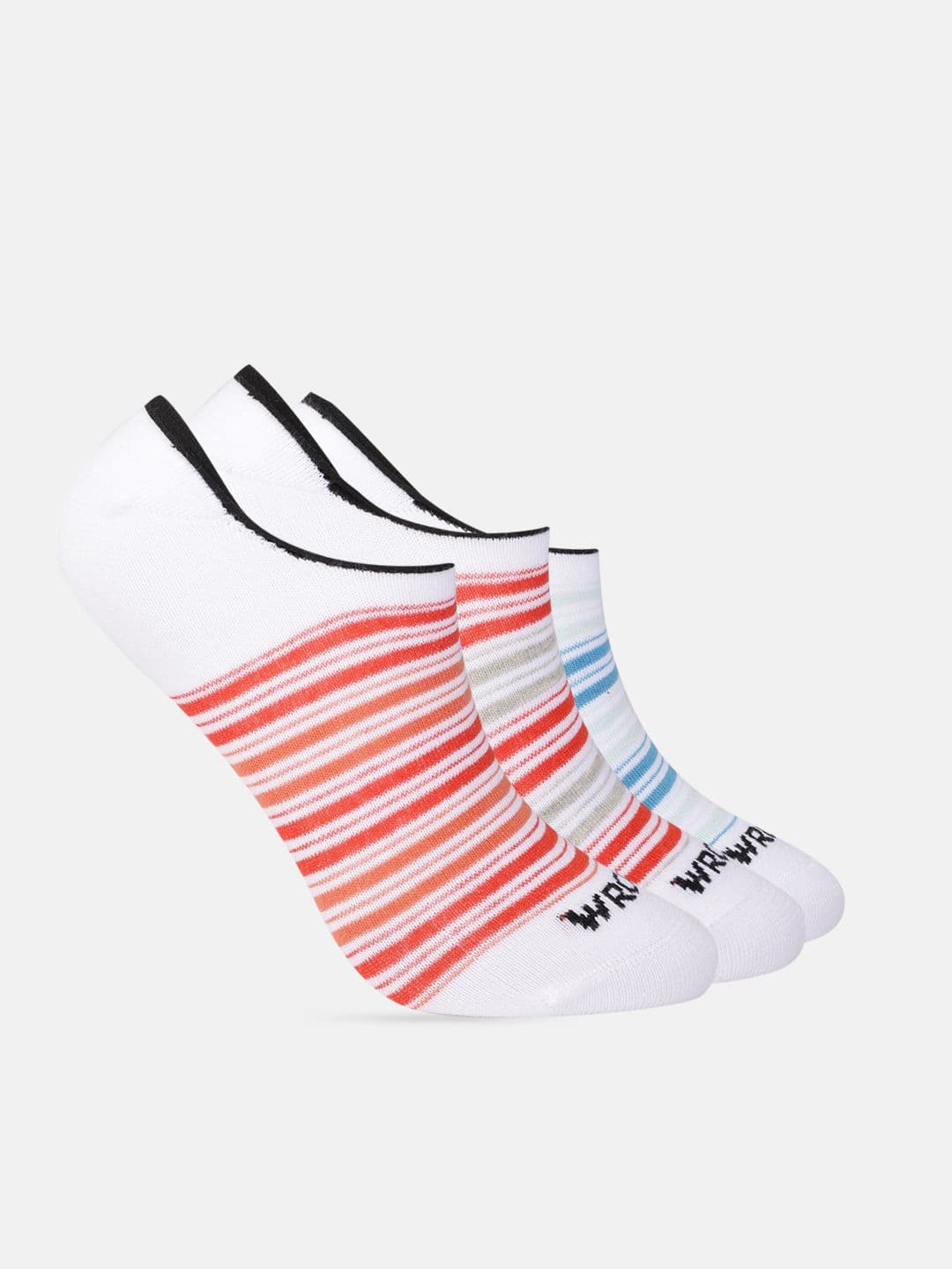 WROGN Men Set of 3 Striped Shoe Liners - view 1