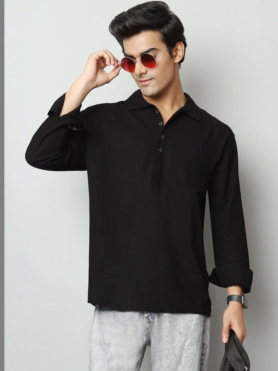 D Finish Men Handloom Kurta - view 1