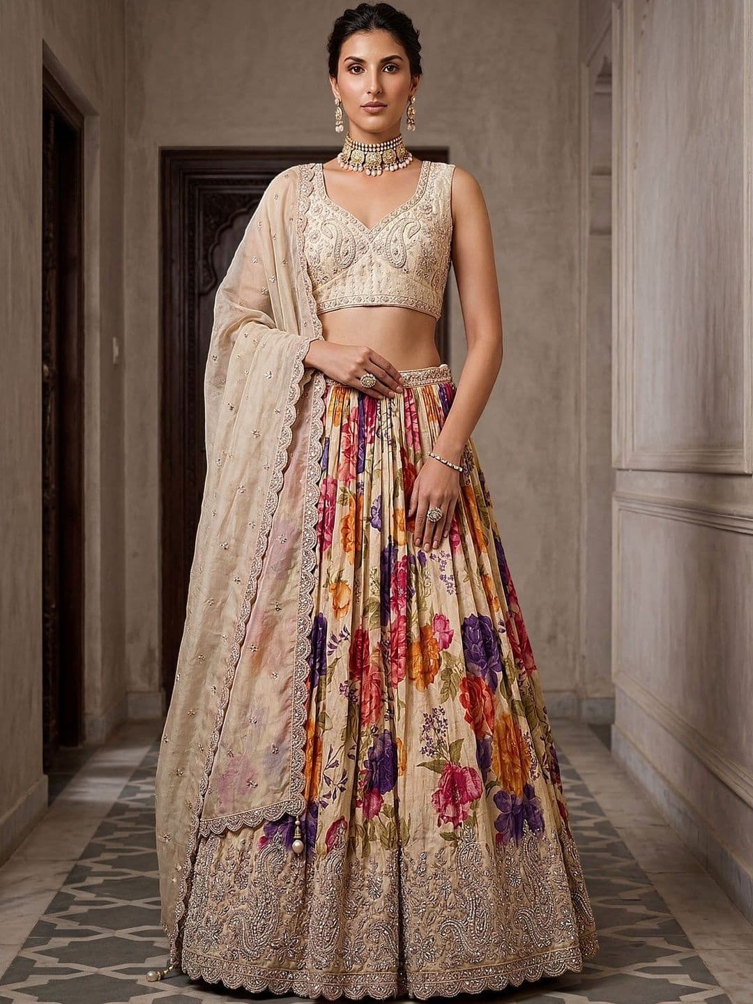 KRISHREE Unstitched Lehenga & Blouse Tissue - view 1