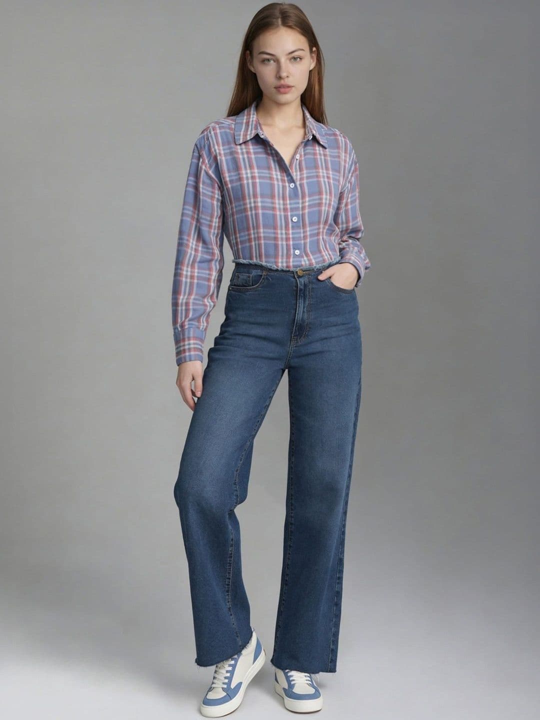 Flying Machine Women Wide Leg High-Rise Light Fade Stretchable Jeans - view 1