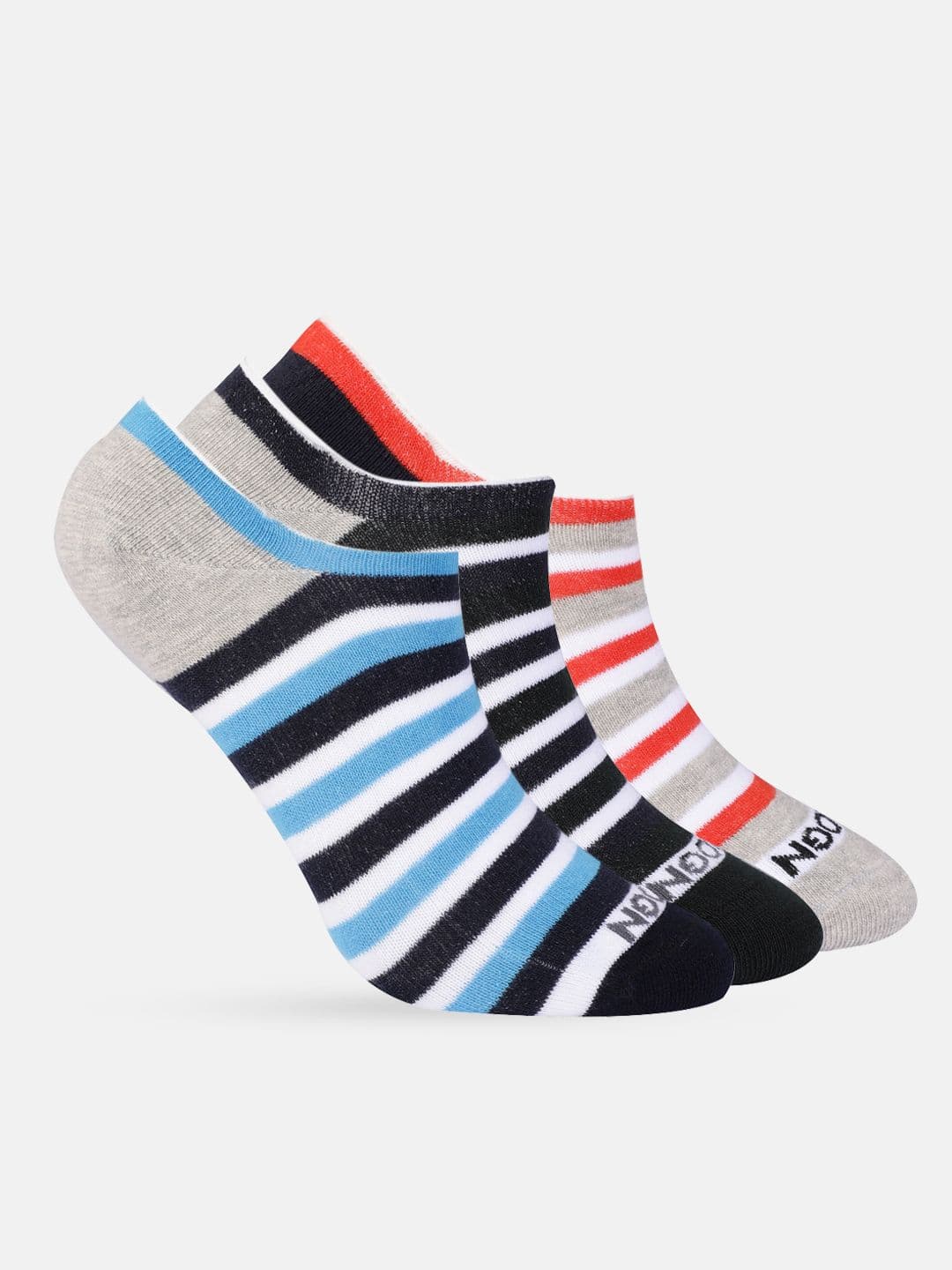 WROGN Men Pack Of 3 Striped Shoe-Liners - view 1