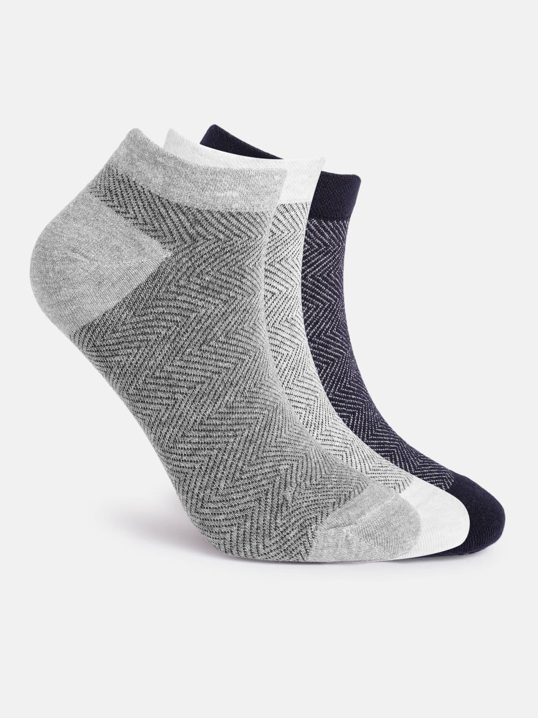 Mast & Harbour Men Set Of 3 Patterned Ankle Length Socks - view 1
