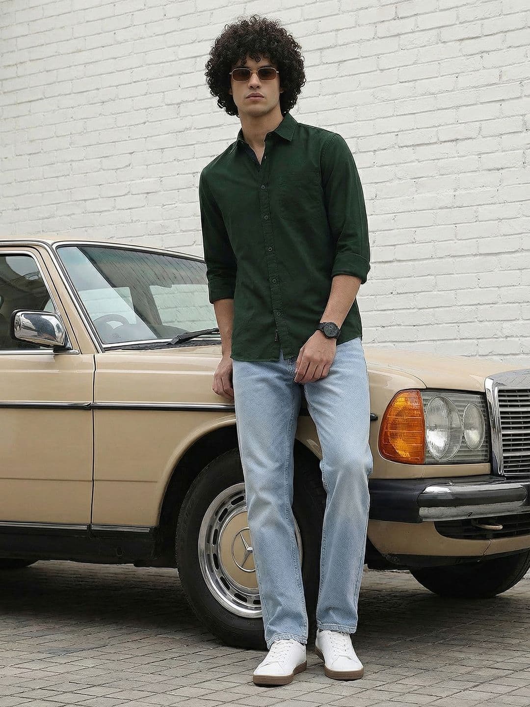 The Roadster Life Co. Spread Collar Pure Cotton Casual Shirt - view 1