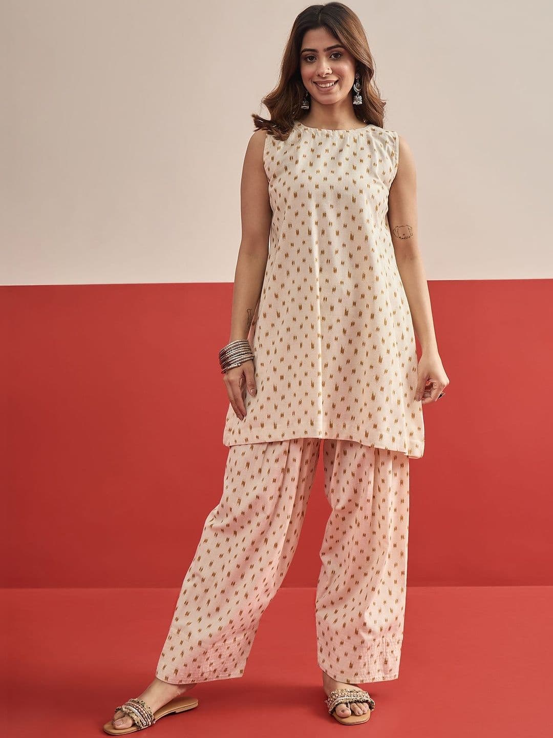 InWeave Women Pure Cotton Kurta with Salwar - view 1
