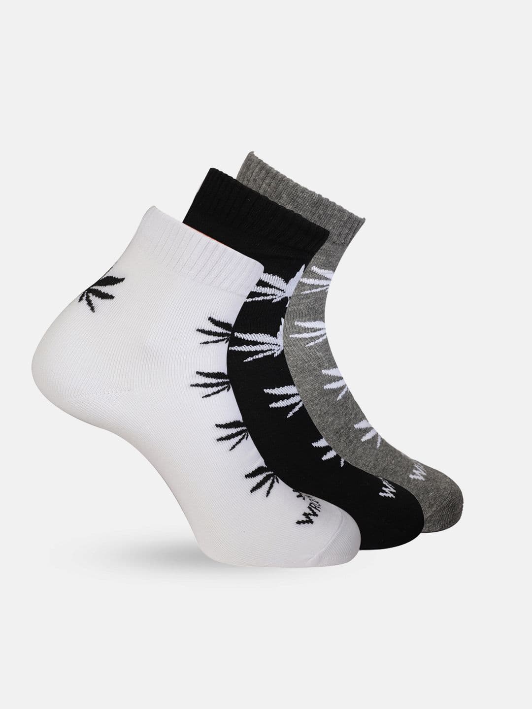 WROGN Men Pack of 3 Patterned Above Ankle Length Socks - view 1