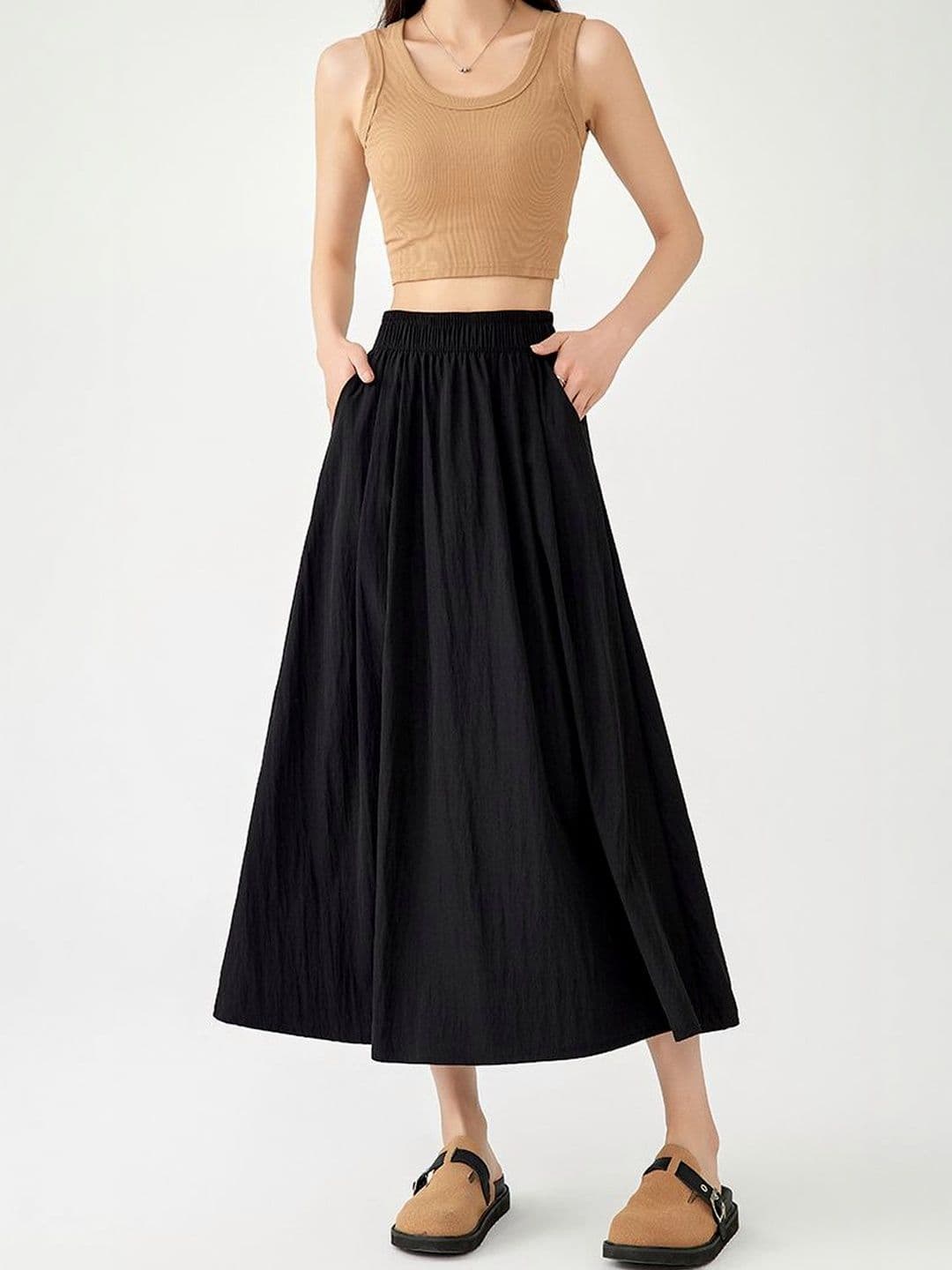 Suo Women Maxi A-Line Skirt - view 1