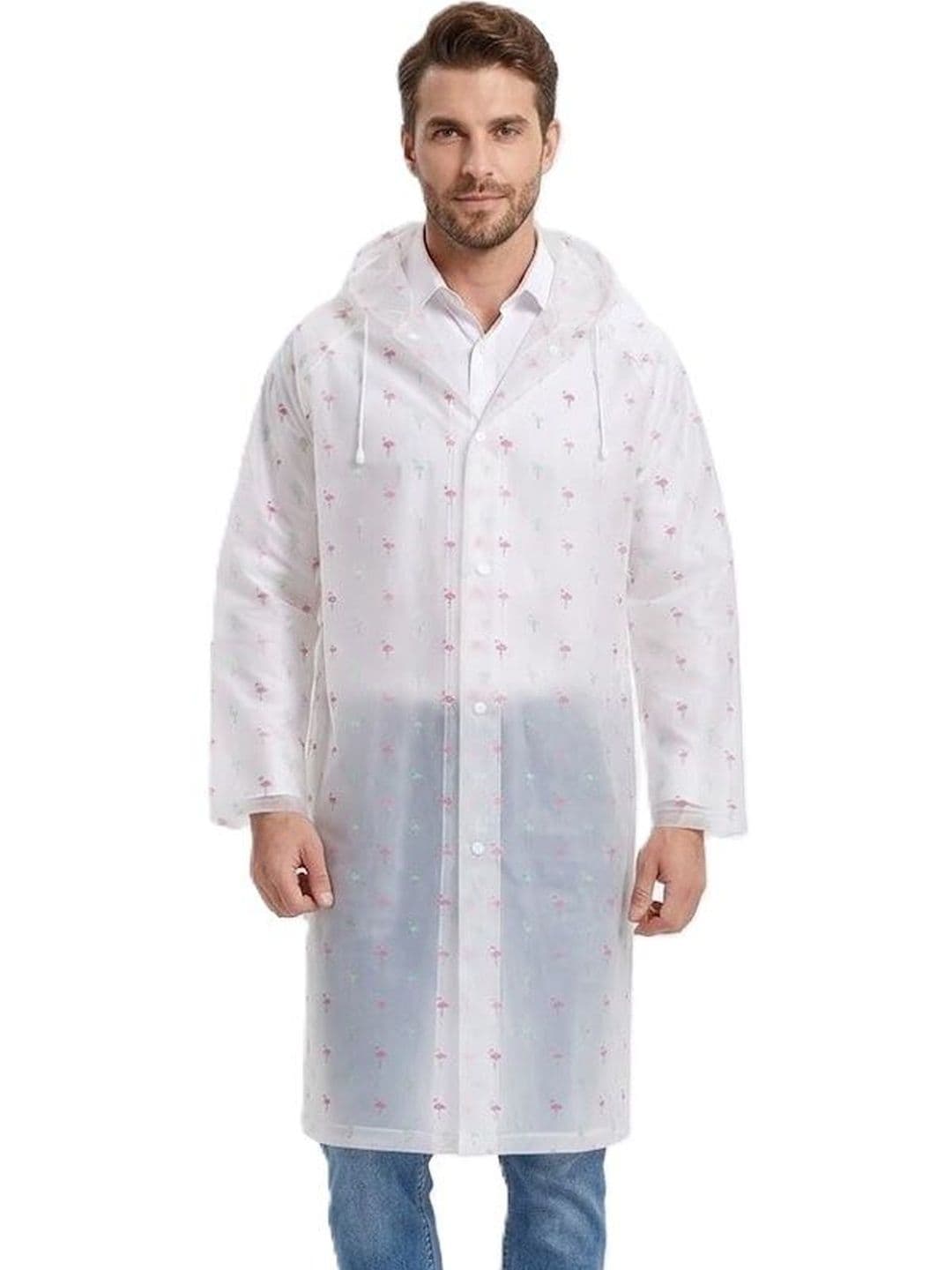 Alexvyan Hooded Water Resistant Rain Jacket