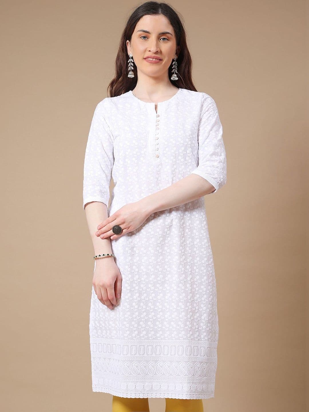 V-Mart Women Embroidered Kurta - view 1