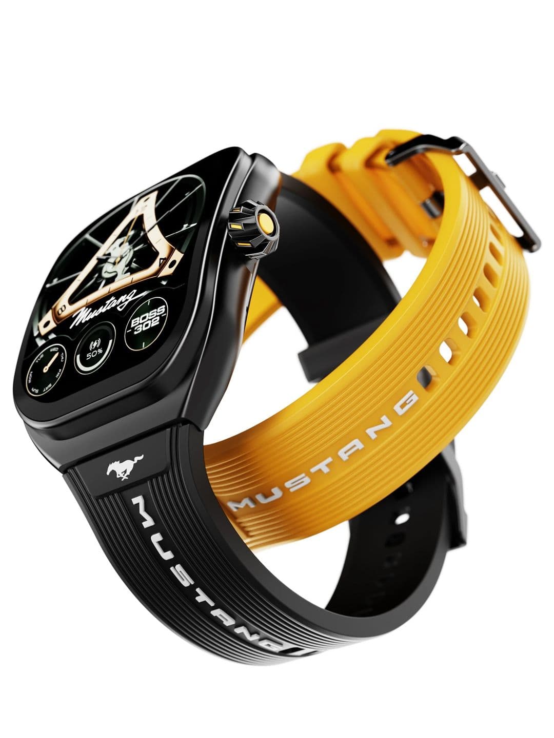 GOBOULT Mustang Muscle 2.01" 3D Display with 600Nits IP68 & Convertible Strap Smart Watch