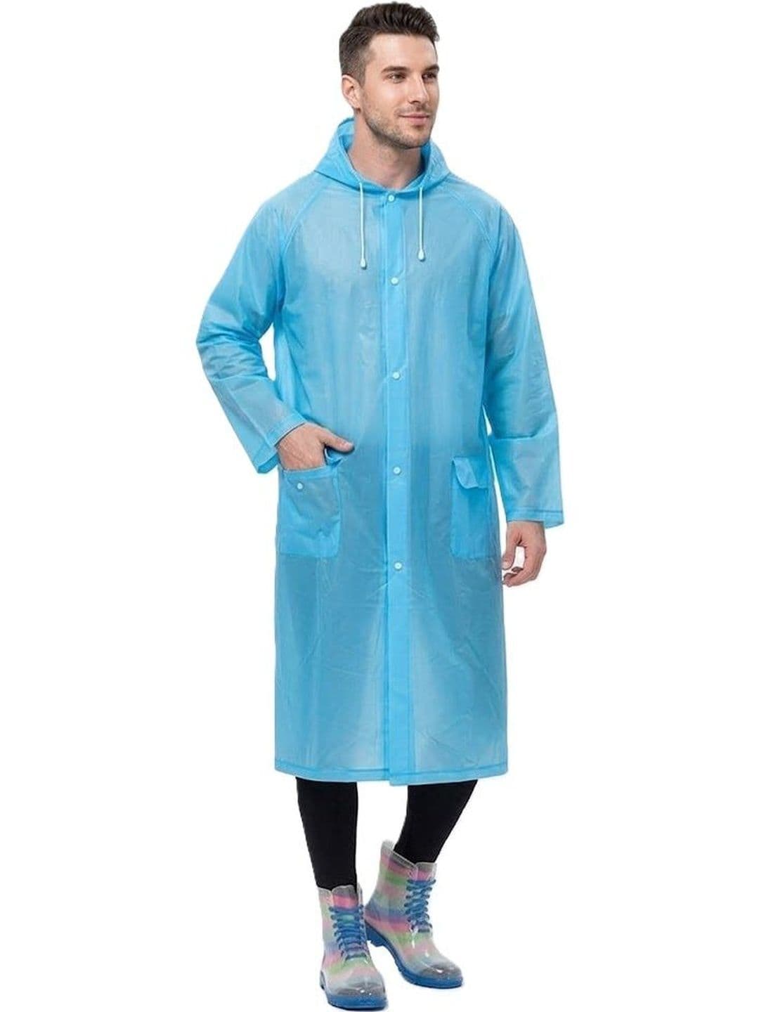 Alexvyan Hooded Water Resistant Rain Jacket
