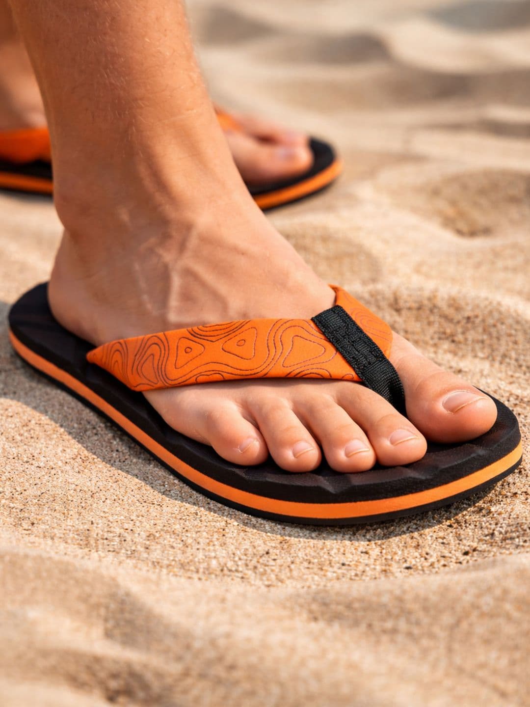 Ajanta Men Printed Thong Flip-Flops - view 1