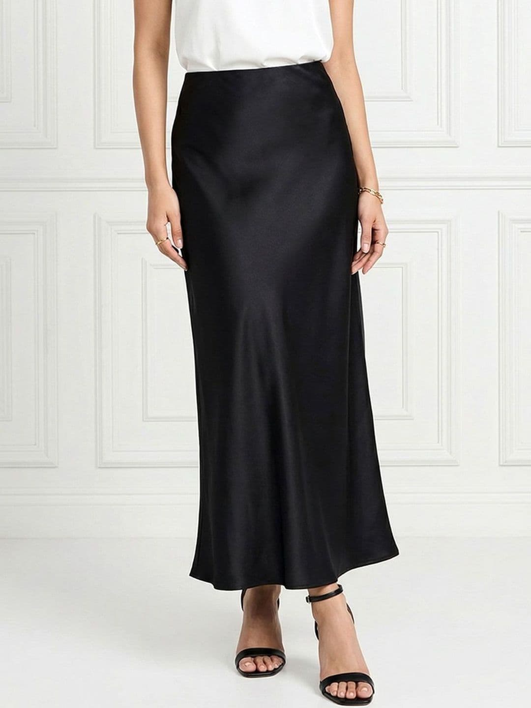 ADDYVERO Women Satin Midi A-Line Skirt - view 1