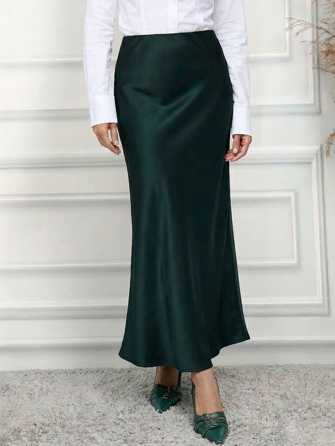 ADDYVERO Women Satin Midi A-Line Skirt - view 1
