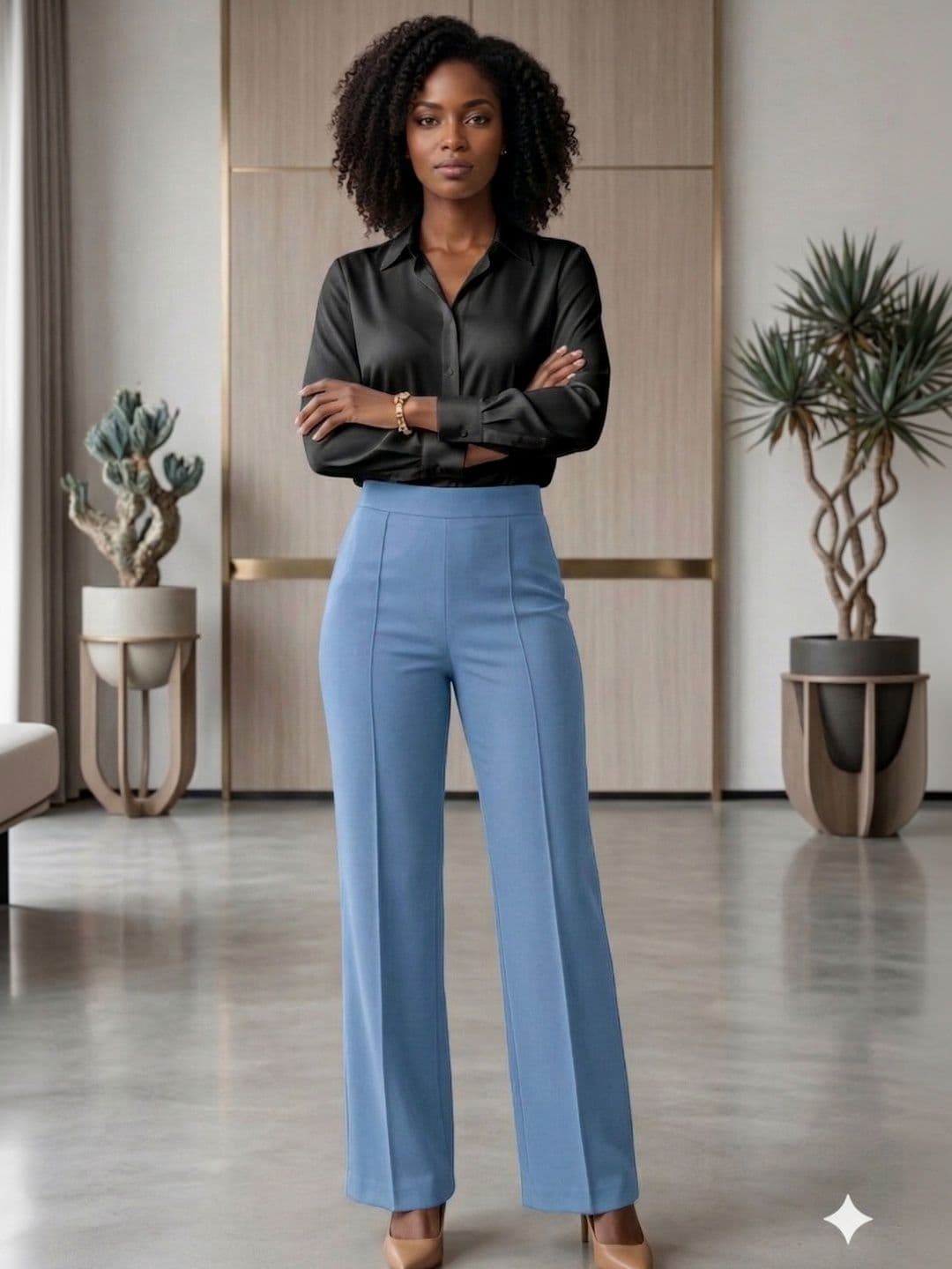 Flexible Apparels Women Knitted Palazzos - view 1