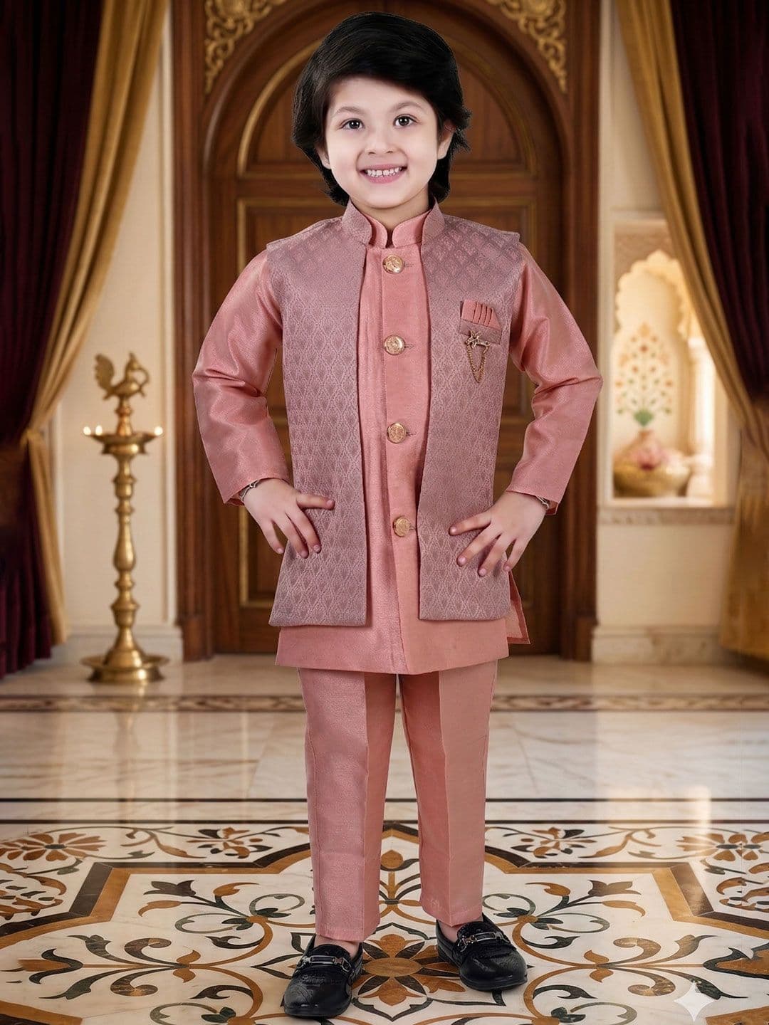 Arshia Fashions Boys Embroidered Sherwani
